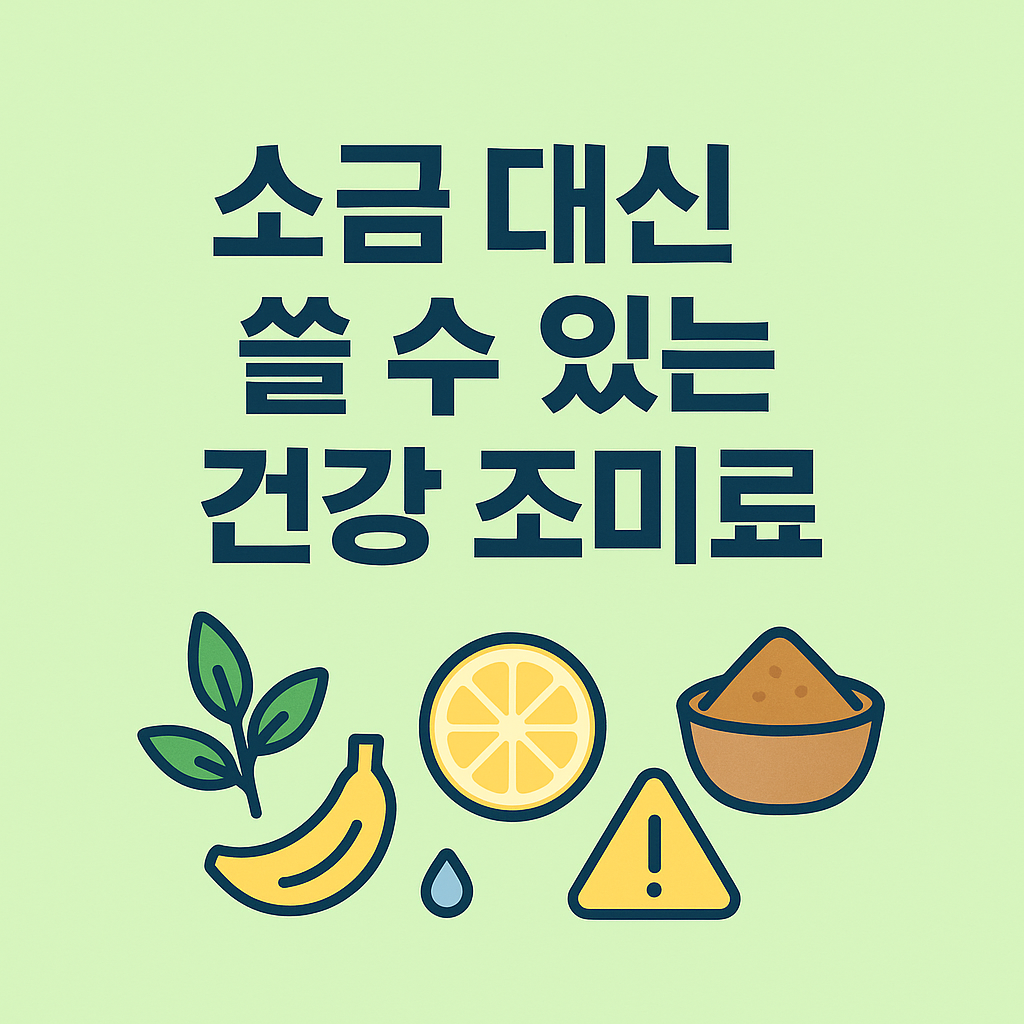 소금 대신 쓸 수 있는 건강 조미료