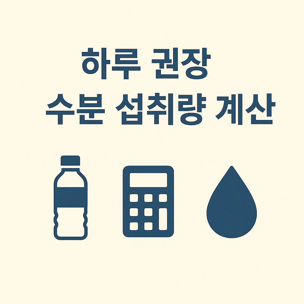 하루 권장 수분 섭취량 계산법