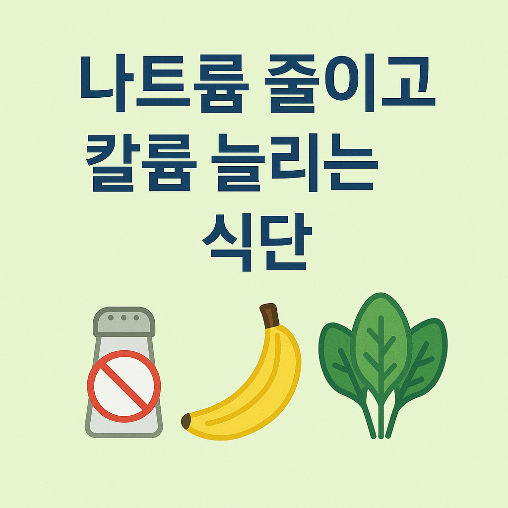 나트륨 줄이고 칼륨 늘리는 식단