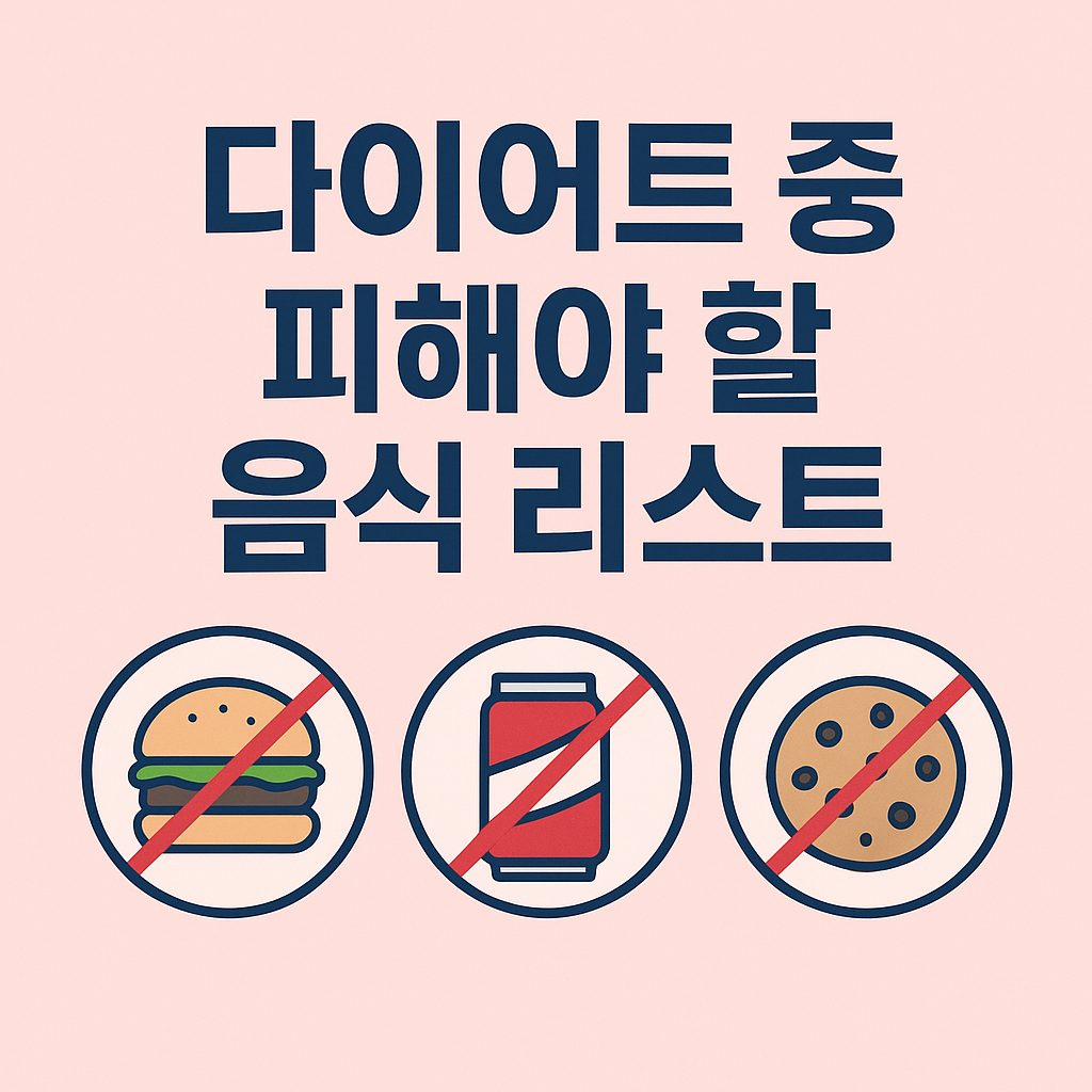 다이어트 중 피해야 할 음식 리스트