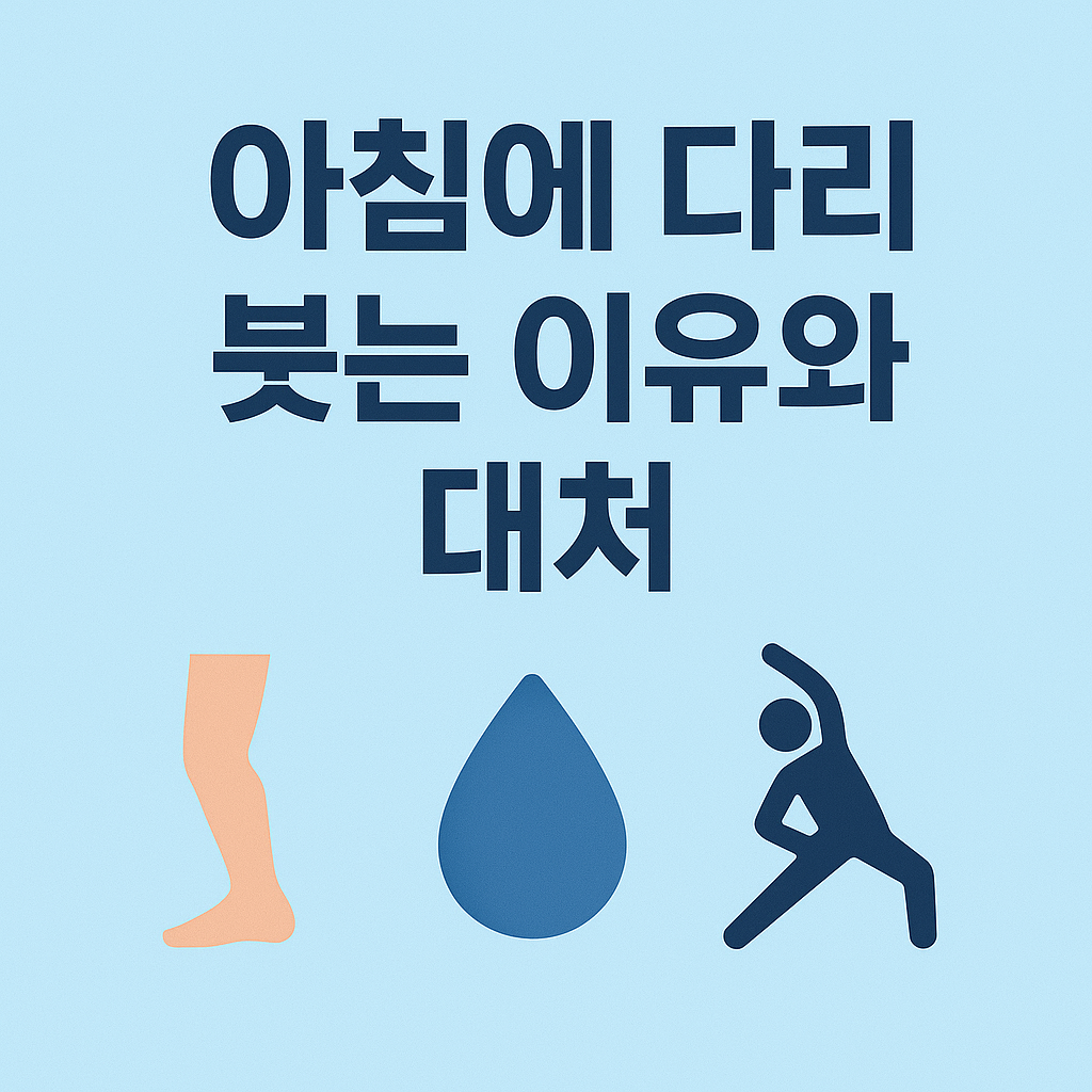 아침에 다리 붓는 이유와 대처