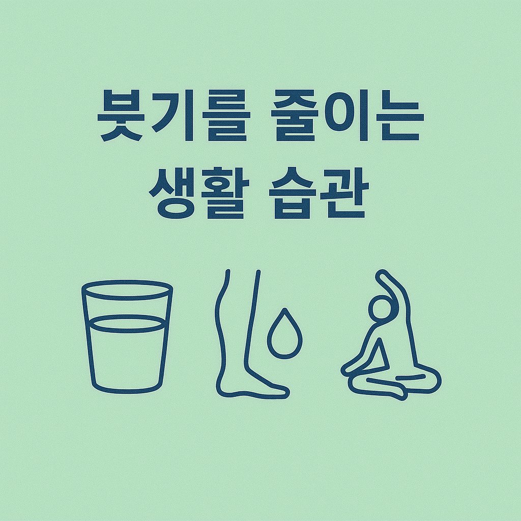 붓기를 줄이는 생활 습관