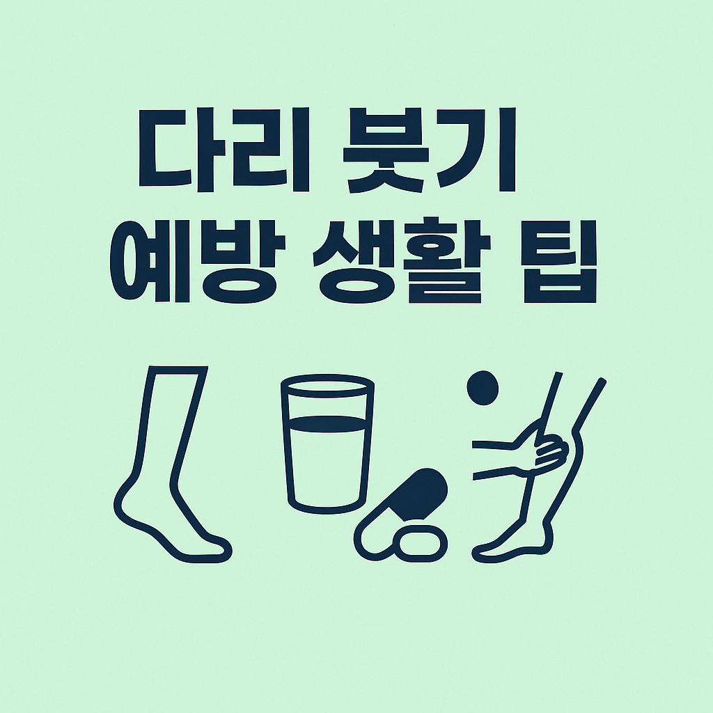 다리 붓기 예방 생활 팁