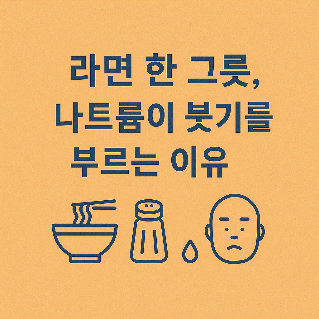라면 한 그릇, 나트륨이 붓기를 부르는 이유