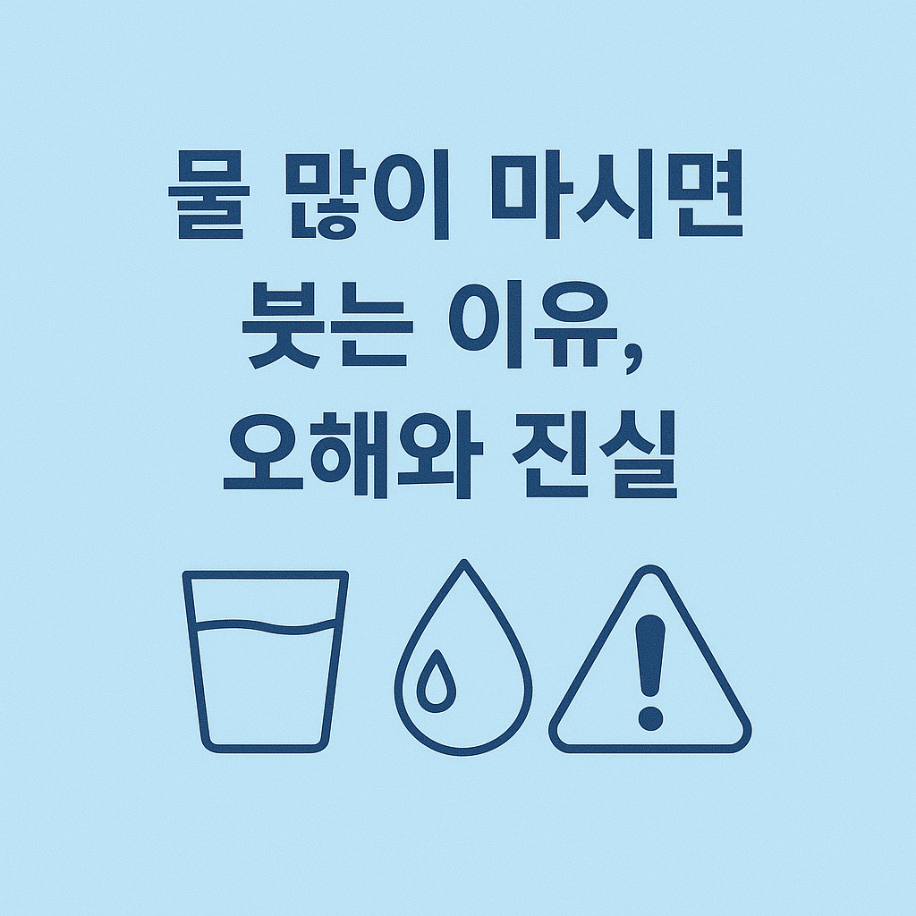 물 많이 마시면 붓는 이유, 오해와 진실