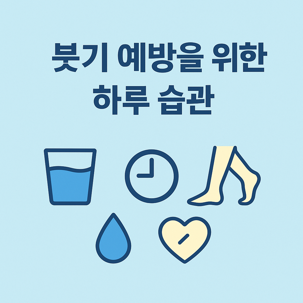 붓기 예방을 위한 하루 습관