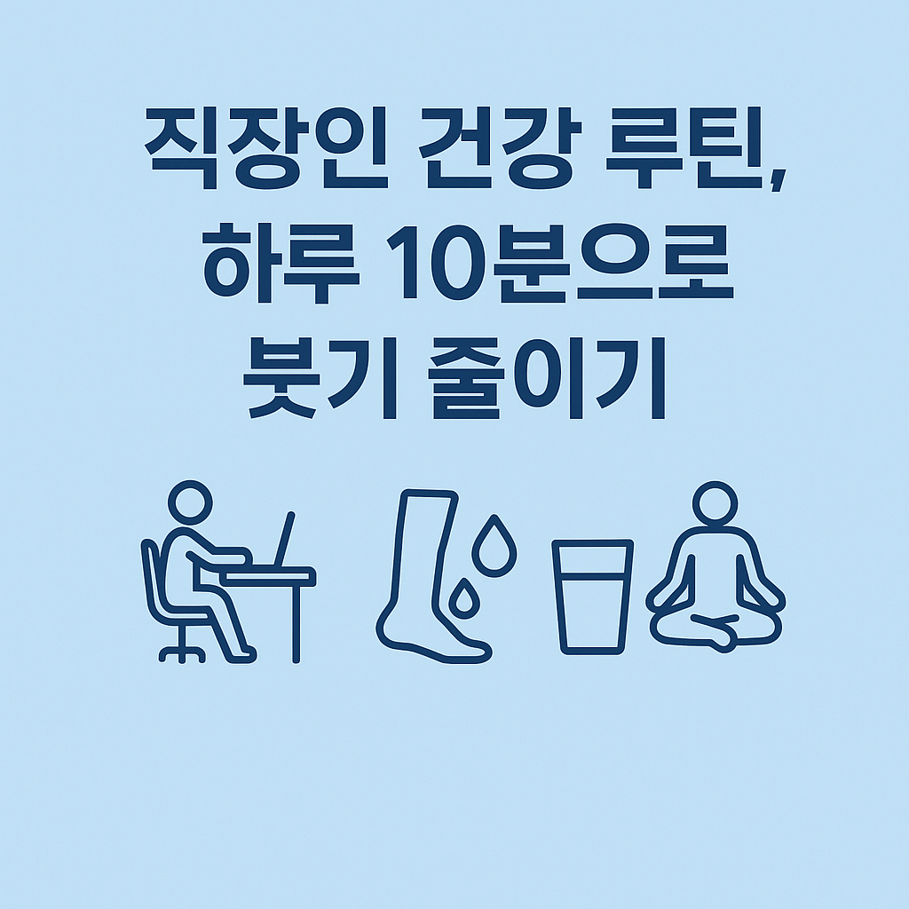직장인 건강 루틴, 하루 10분으로 붓기 줄이기
