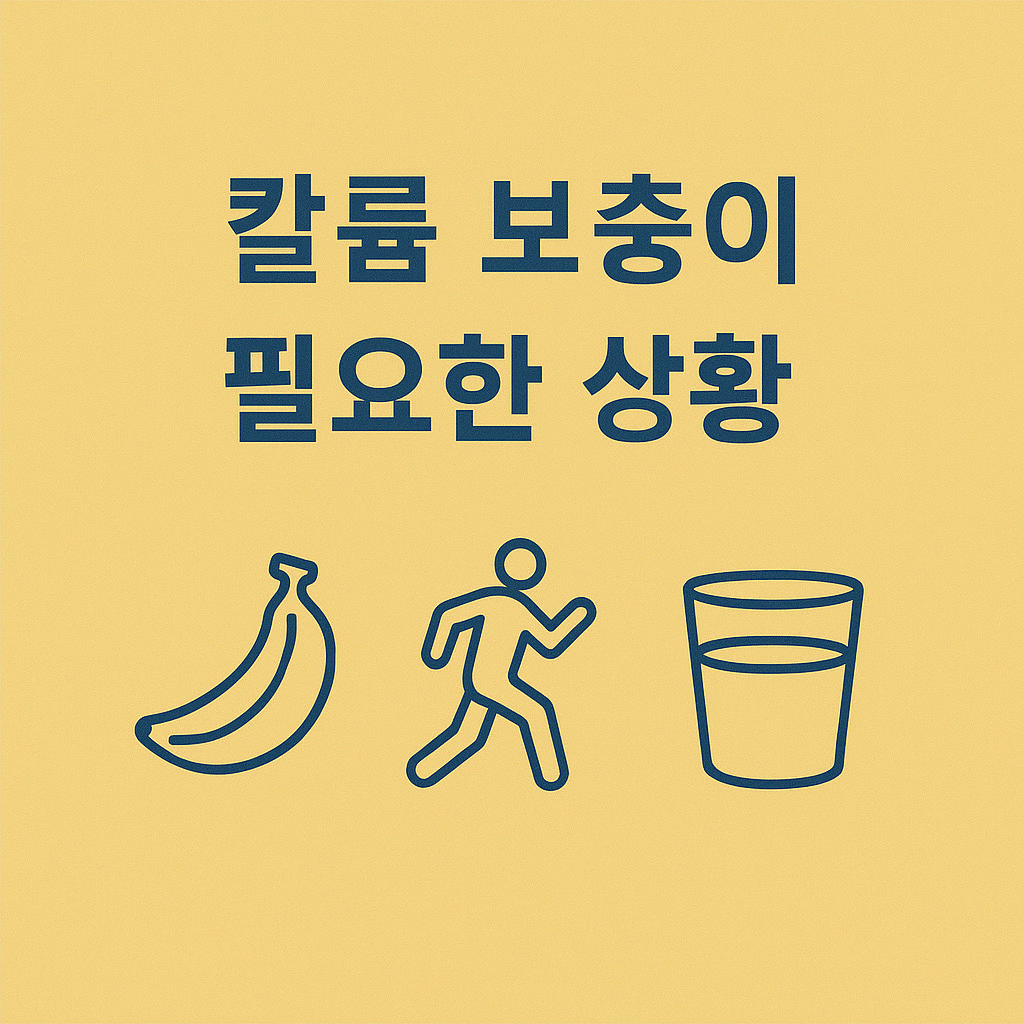 칼륨 보충이 필요한 상황