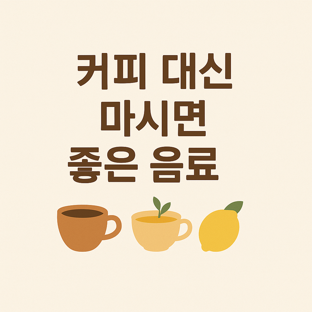커피 대신 마시면 좋은 음료
